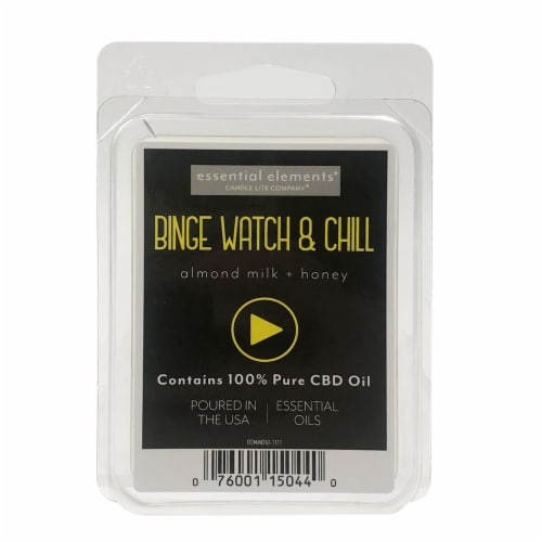 Essential Elements Binge Watch & Chill Almond Milk + Honey CBD Wax Cubes Perspective: front