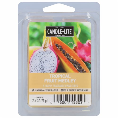 Candle-lite® Tropical Fruit Medley Highly Scented Wax Cubes Perspective: front