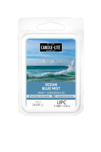 Candle-Lite Ocean Blue Mist Fragranced Wax Cubes Perspective: front