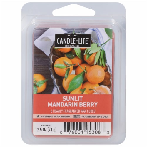 Candle-Lite® Sunlit Mandarin Berry Scented Wax Cubes Perspective: front