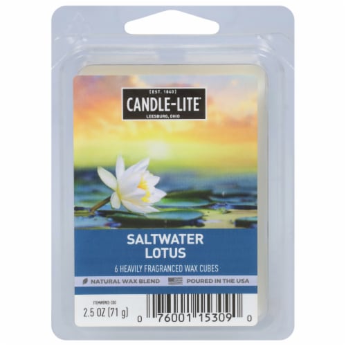 Candle-lite Highly Scented Wax Cubes Saltwater Lotus Perspective: front