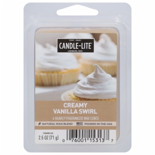 Candle-Lite® Scented Wax Cubes Creamy Vanilla Swirl Perspective: front