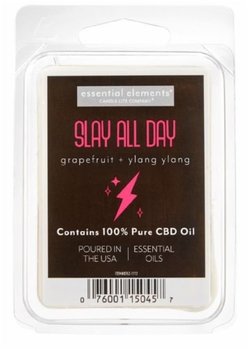 Essential Elements® Slay All Day Grapefruit + Ylang Ylang Essential Oil Wax Cubes Perspective: front