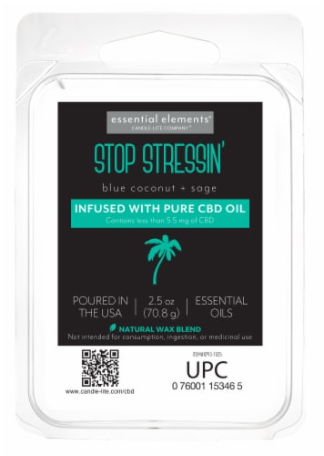 Candle-lite® Essential Elements® Wax Cubes Stop Stressin' Perspective: front