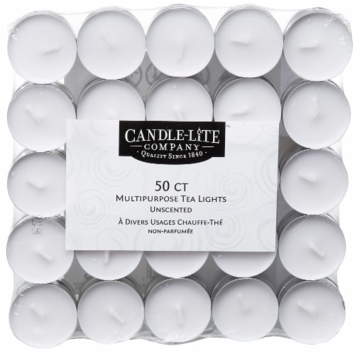 Candle-lite Valentine's Day 50 ct Unscented White Tea Light