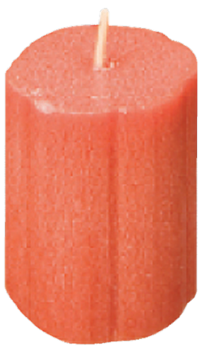 Candle-lite 2" Candy Corn Orange Halloween Votive Candle Perspective: front