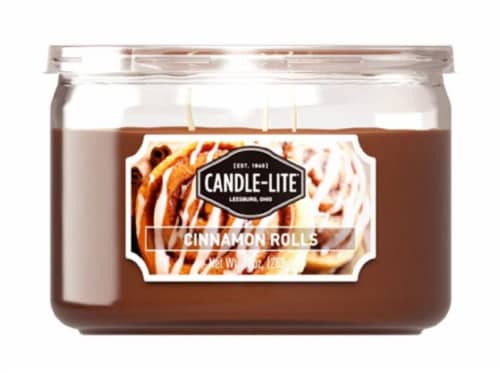 Candle-lite® Cinnamon Rolls Jar Candle Perspective: front