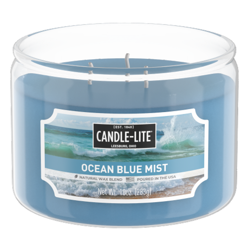 Candle-Lite® Ocean Blue Mist Jar Candle Perspective: front