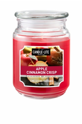 Candle-Lite® 18 oz Apple Cinnamon Crisp Jar Candle Perspective: front