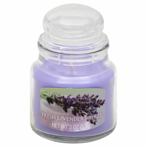 Candle-lite Limited Edition Fresh Lavender Breeze Jar Candle - Purple Perspective: front