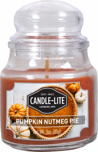 Candle-lite® Pumpkin Nutmeg Jar Candle Perspective: front