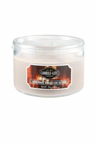 Candle-lite® Evening Fireside Glow 3-Wick Jar Candle Perspective: front