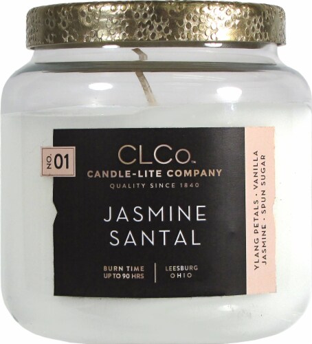 Candle-lite No. 01 Jasmine Santal Jar Candle - White Perspective: front