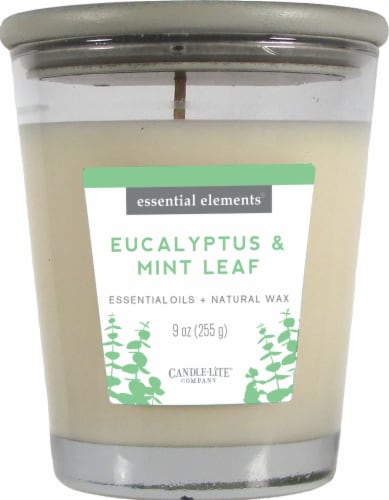 Candle Lite Eucalyptus & Mint Leaf Jar Candle Perspective: front