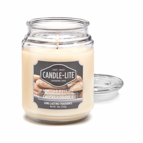 Candle-lite Limited Edition Snickerdoodle Jar Candle - Cream Perspective: front