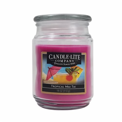 Candle-Lite® Tropical Mai Tai Jar Candle Perspective: front