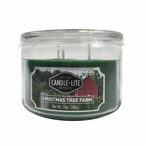 Candle-lite 3 Wick Christmas Tree Farm Scented Candle Perspective: front