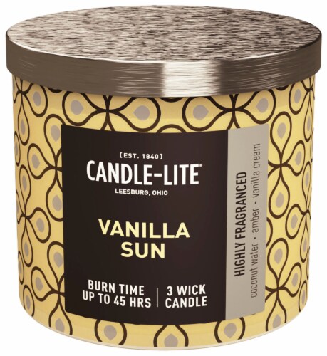 Candle-lite Vanilla Sun Jar Candle - White Perspective: front