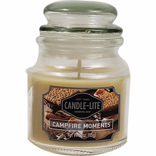 Candle-lite Campfire Moments Scent Candle - White Perspective: front