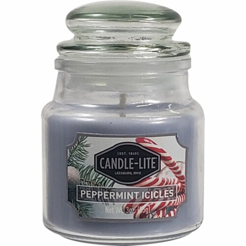 Candle-lite Scented Candle - Peppernint Icicles Perspective: front