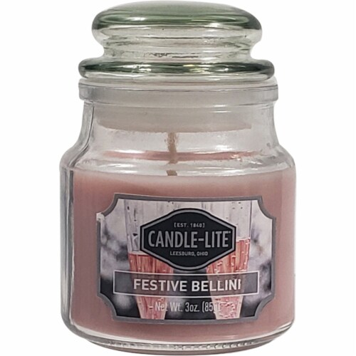 Candle-lite Festive Bellini Scented Candle Perspective: front