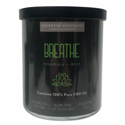 Candle-lite® CBD Breathe Rosemary + Mint Candle Perspective: front