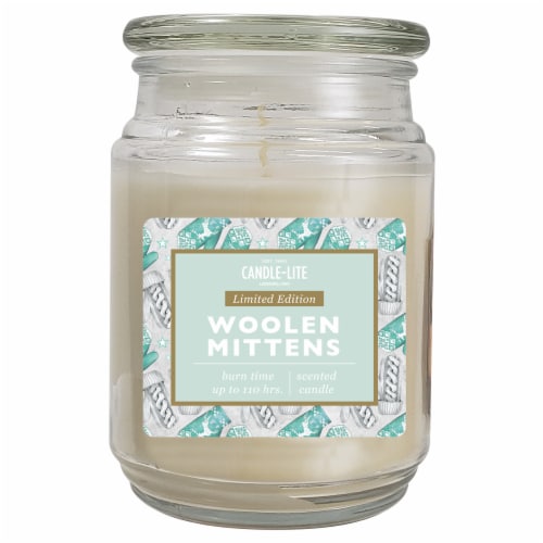 Candle-lite Limited Edition Woolen Mittens Scented Candle Perspective: front