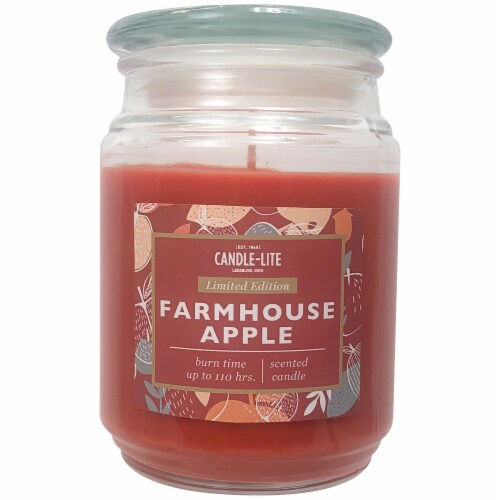 Candle-lite Fall Farmhouse Apple Jar Candle Perspective: front