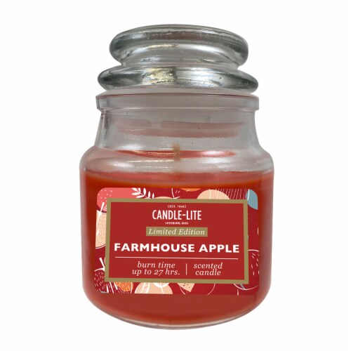 Candle-lite Farmhouse Apple Scented Candle - Red Perspective: front