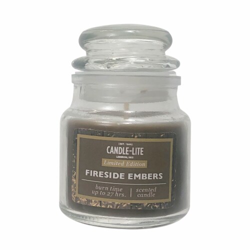 Candle-lite Limited Edition Scented Jar Candle - Fireside Embers Perspective: front