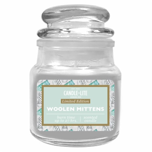 Candle-lite Limited Edition Scented Jar Candle - Woolen Mittens Perspective: front