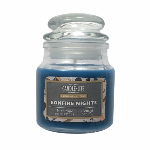 Candle-lite Bonfire Nights Scented Candle - Blue Perspective: front