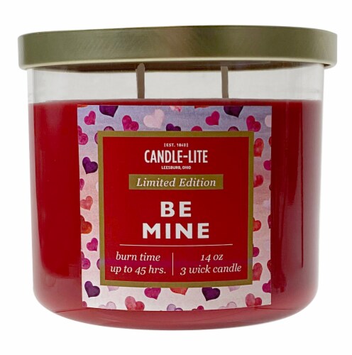 Candle-lite Be Mine Jar Candle - Red Perspective: front