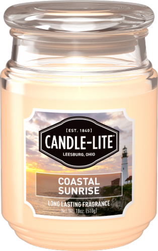 Candle-lite® Coastal Sunrise Scented Jar Candle Perspective: front