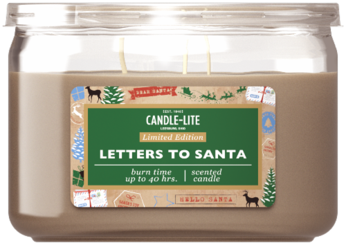 Candle lite Holiday Letters to Santa Scented 3 Wick Candle 10 oz Kroger