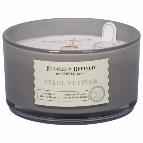 Candle-lite Rugged & Refined Steel Vetiver Perspective: front