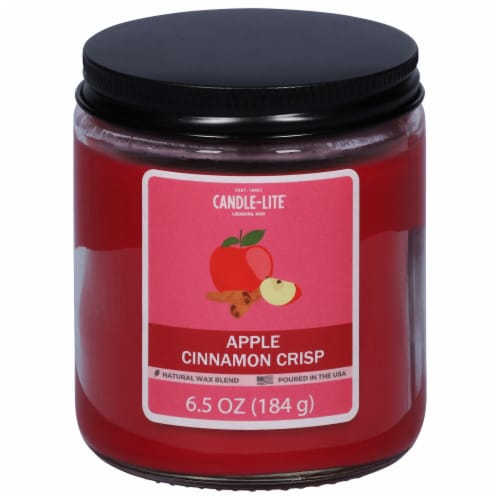 Candle-lite® Apple Cinnamon Crisp Screw Top Lid Jar Candle Perspective: front