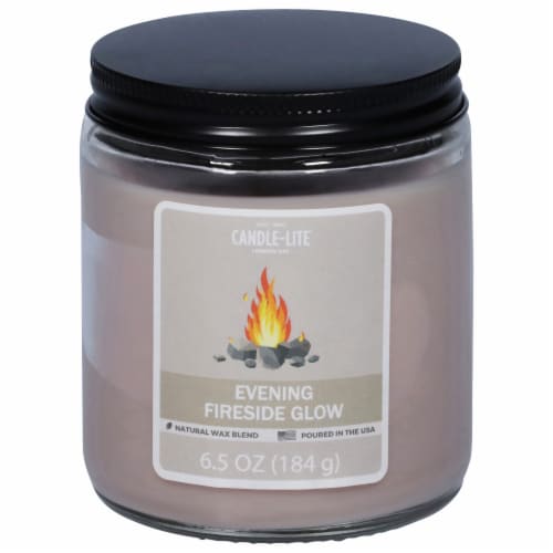 Candle-Lite® Evening Fireside Glow Jar Candle Perspective: front