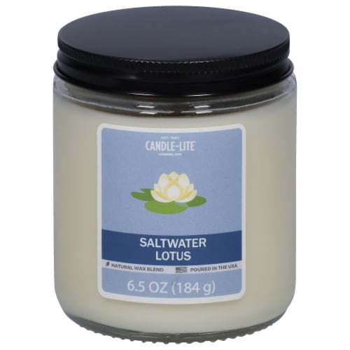 Candle-lite® Saltwater Lotus Jar Candle Perspective: front