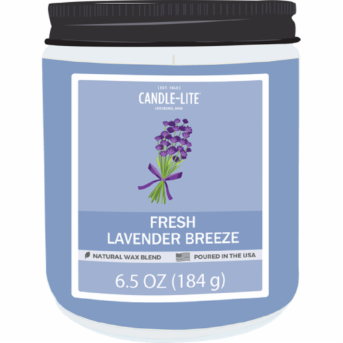 Candle-Lite® Fresh Lavender Breeze Jar Candle Perspective: front
