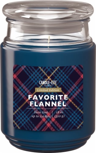 Candle-Lite 18 oz Favorite Flannel Candle Perspective: front