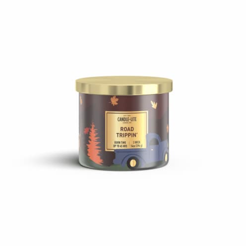 Candle-Lite Road Trippin' Jar Candle Perspective: front