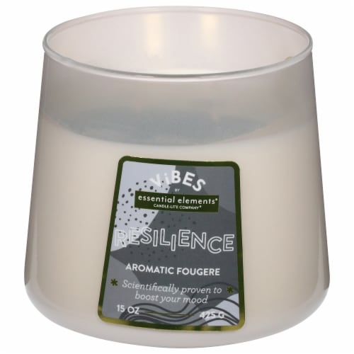 Essential Elements® Vibes Resilience Fruity Floral Jar Candle Perspective: front