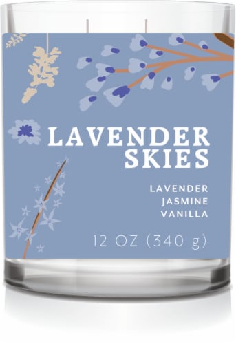 Candle-lite Lavender Skies Scented Candle Perspective: front