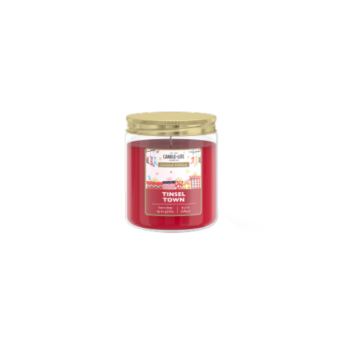 Candle-lite Tinsel Town Jar Candle Perspective: front