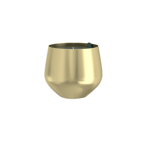 Candle-lite Gold Metal Lakeside Spruce Jar Candle Perspective: front