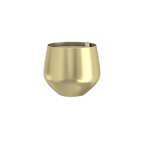 Candle-lite Gold Metal Cashmere Snowflake Jar Candle Perspective: front
