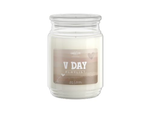 Candle-lite Scented Jar Candle - V Day Playlist Perspective: front