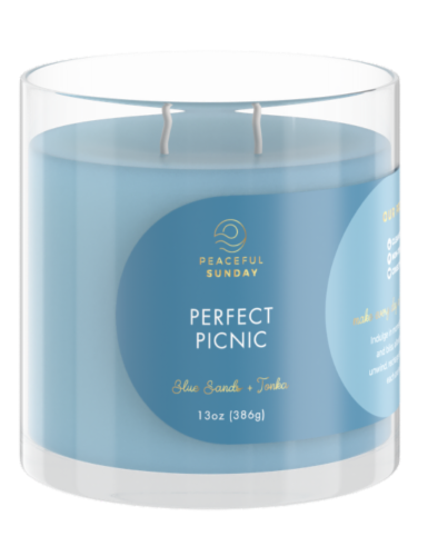 Candle-lite Peaceful Sunday 2 Wick Jar Candle - Perfect Picnic Perspective: front