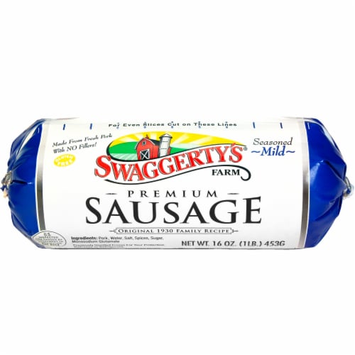 Swaggerty's Farm® Premium Sausage Roll Mild 1lb Perspective: front